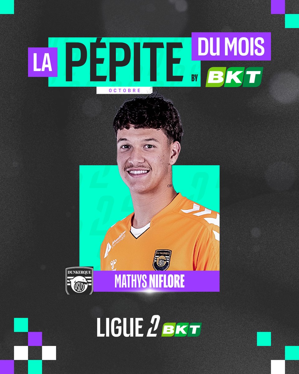 💎 Mathys Niflore en lice pour la Pépite du Mois de <a href="/Ligue2BKT/">Ligue 2 BKT</a> ! 🧤

Solide et concentré, Mathys enchaîne les performances de haut niveau avec l’USL Dunkerque ⚡️

Notre jeune gardien brille sous les couleurs maritimes et a besoin de votre soutien pour décrocher le titre 👊

🗳️ À