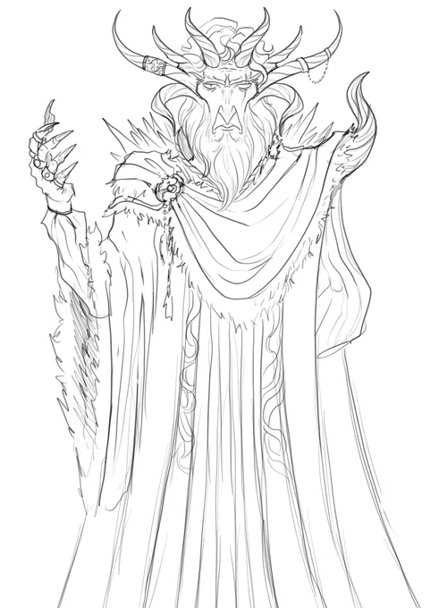 Nidhogg. An old serpent in search of his deceased son's body to revive the tree of his grave. 