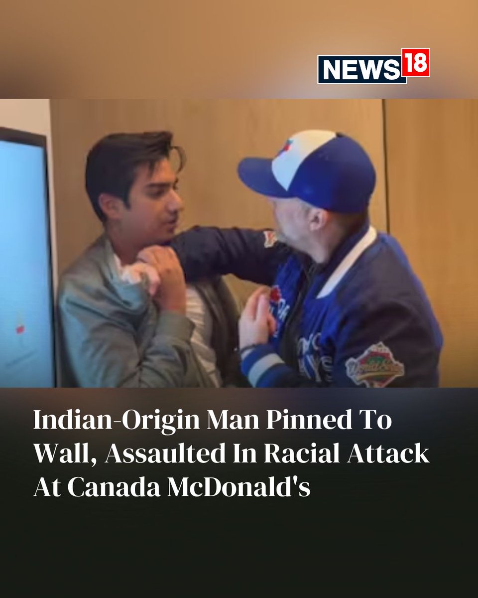 CNNnews18's tweet photo. The footage, captured by bystanders, shows the attacker physically assaulting the victim while shouting racial remarks
#Racism #India #Cananda #RacialAttack #IndianOriginMan #Attack
https://t.co/xvcItPIAmc https://t.co/qY86AHkaQt