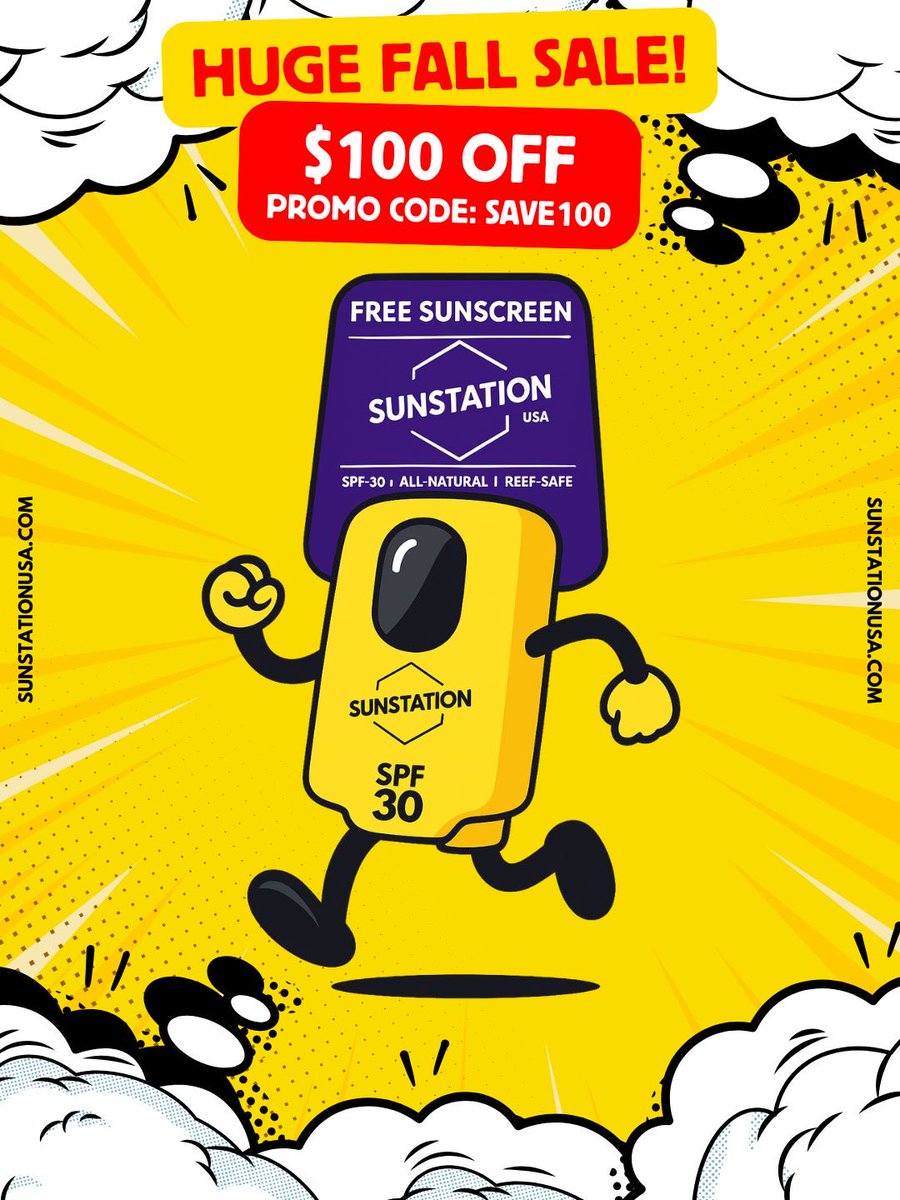 SunStationUSA's tweet photo. 🚨OUR HUGE FALL SALE STARTS TODAY!!! Save $100 w/ #PromoCode: SAVE100 / Everyone LOVES sunscreen dispensers &amp; now you can save even MORE $$$! https://t.co/4jVPzUVKgw is your #1 resource for sunscreen dispensers! https://t.co/HaAbbabUjx