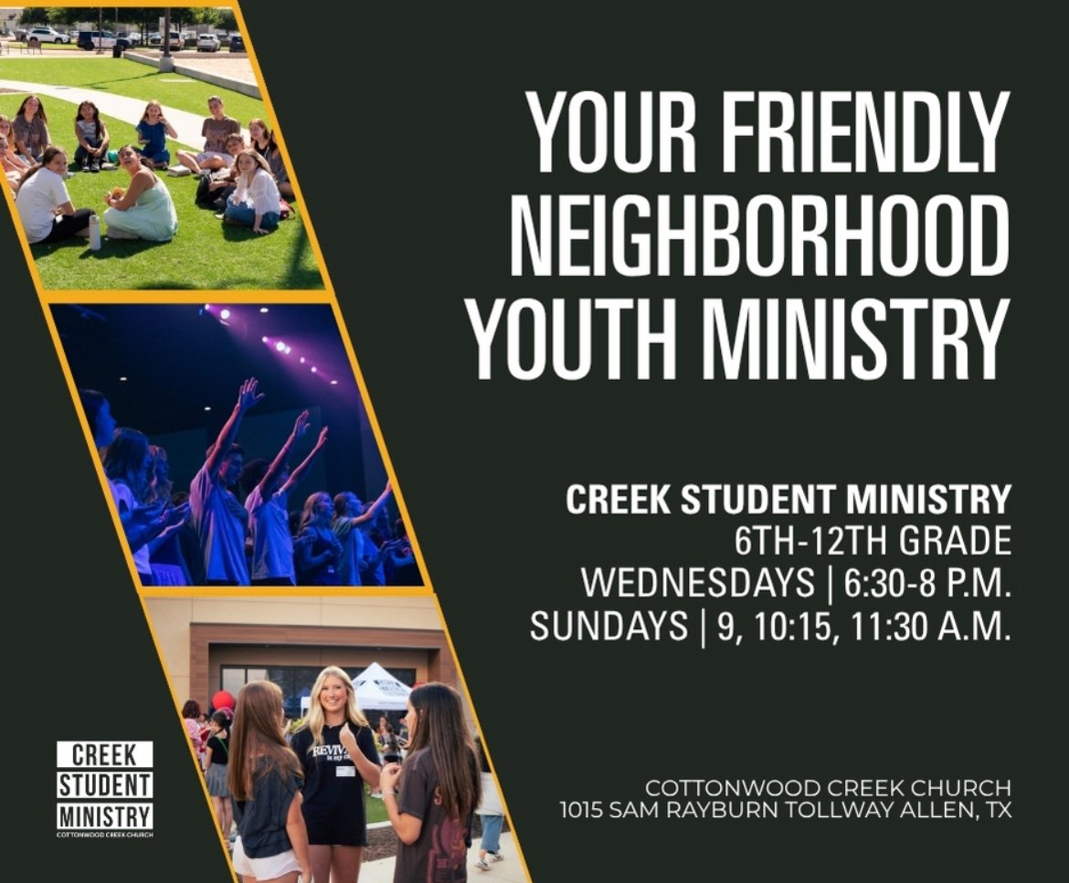 Cottonwood Creek Church 

cottonwoodcreek.org