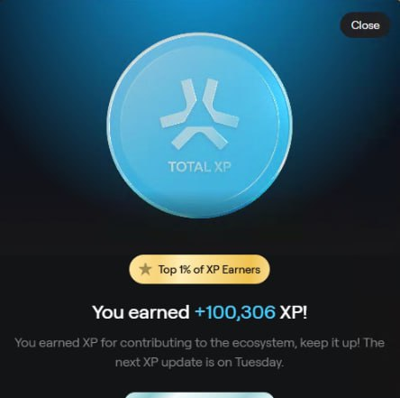 Abstract Week 40 XP recap!
I’m pretty much averaging 100k XP every week now.
At this pace, I’m on track to hit Platinum on November 26 gonna push hard for the next 3 weeks and make it happen.

Played a ton of Duper this week and it definitely helped. <a href="/playduper/">DUPER ✦</a> <a href="/xeetdotai/">xeet</a> 
LFG