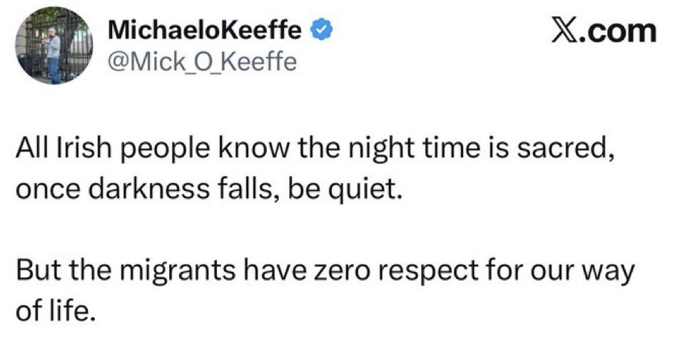 Kavo1890's tweet image. The Irish, of course, famous throughout the world for their quiet nights in