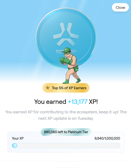 It's over, it's over 🥇 Welcome to Gold Tier 🥇

I got 13,177 XP this week!
I think most of it was thanks to <a href="/aborean/"></a> !