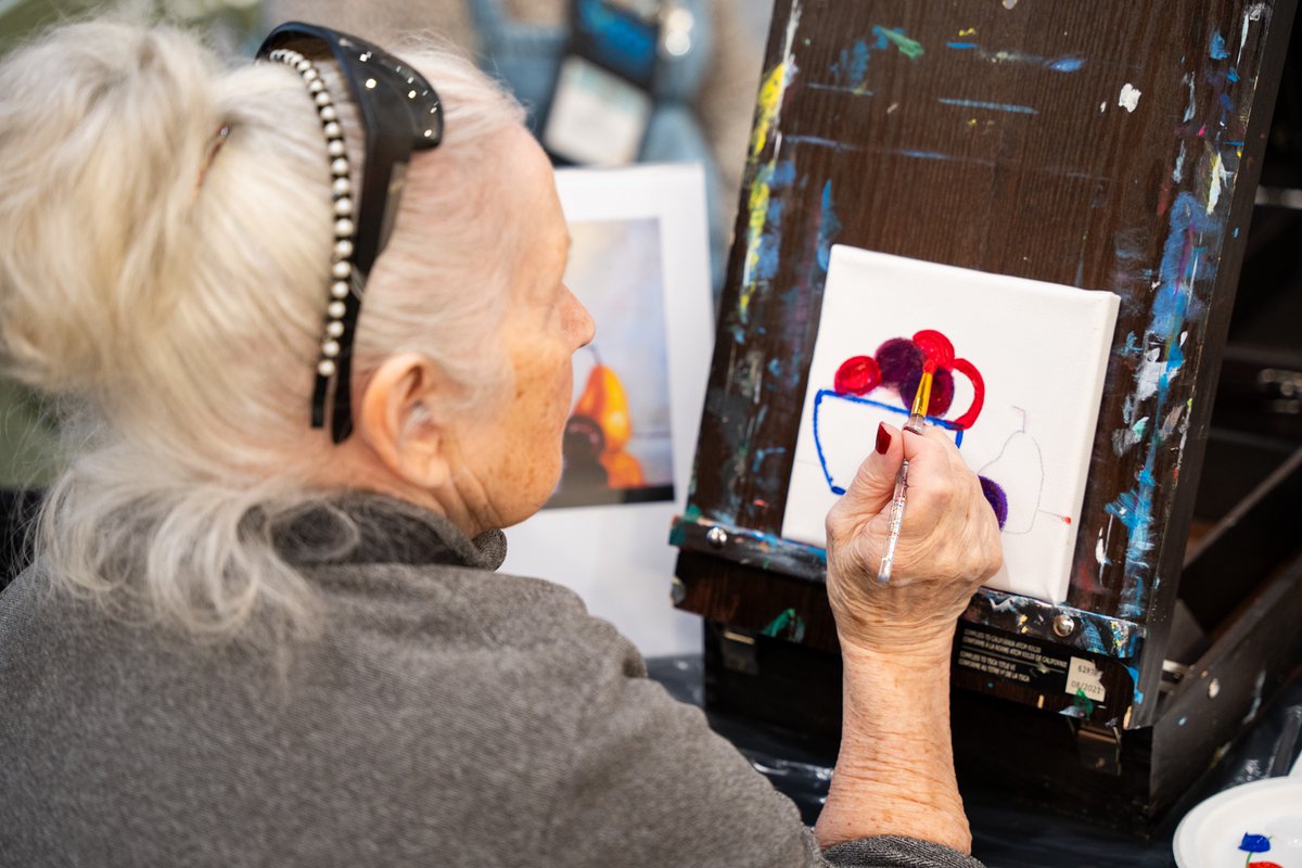 We were proud to sponsor and participate in the Community Corner Art Park at This is Long Term Care! 🎨🍂 Residents from The Village of Erin Meadows helped lead fall painting sessions &amp; shared stories on the Green Bench. A joyful celebration of #ElderWisdom at 10 years.