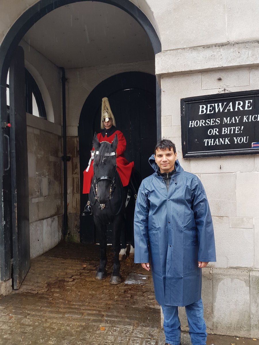 Aquí con la Guardia Real hace unos años