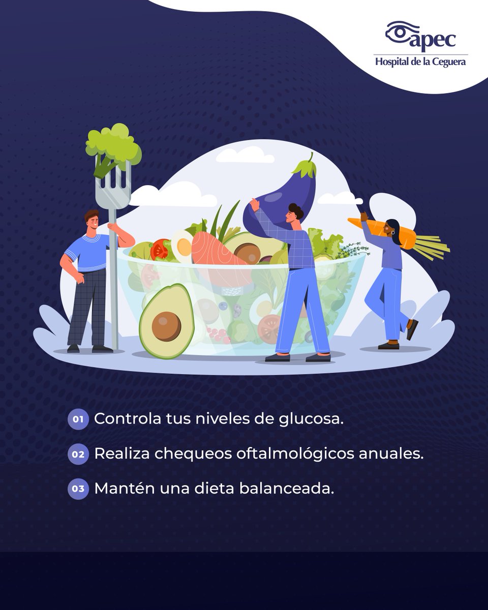 HospitalApec's tweet photo. 💙 La diabetes puede afectar tu vista.
👁️ Revisa tus ojos a tiempo en APEC.
#SaludOcular #PrevenciónVisual #HospitalAPEC https://t.co/x5R10Ohb4E