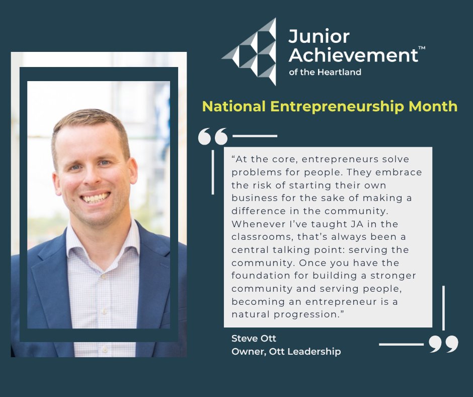 November is all about entrepreneurship! 🚀 Hear from Steve on why JA’s programs are essential for preparing future entrepreneurs to build businesses and strengthen their communities. #JuniorAchievement #EntrepreneurshipMonth