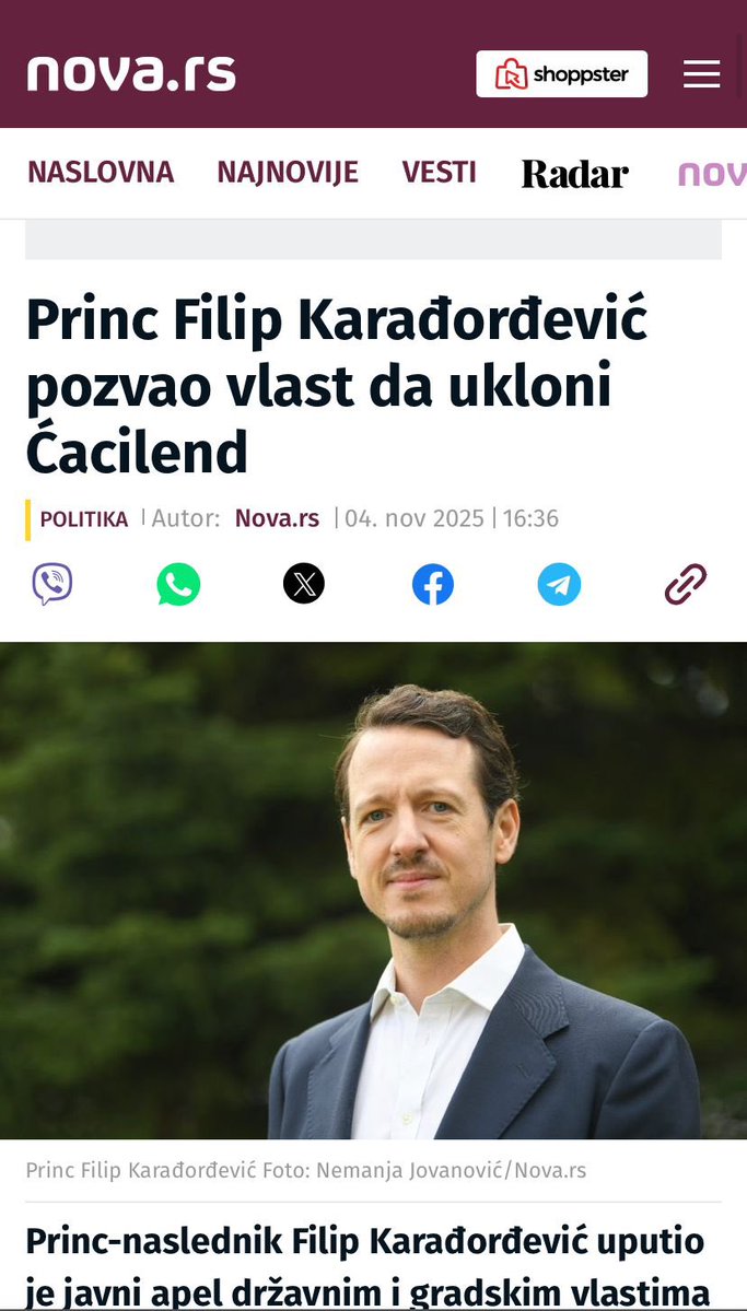 Respect za Filipa- ali Karadjordje bi to  vrv efikasnije rešio!