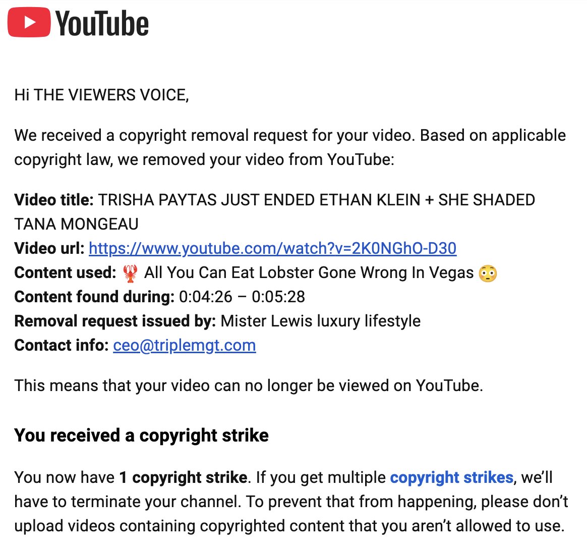 itsNICKSNIDER's tweet photo. hi @YouTubeCreators a user by @misterlewis_lux is abusing the copyright system &amp; just issued a strike on my channel. All clips used were transformed &amp; commentary given. https://t.co/2ZbE5KGnU0