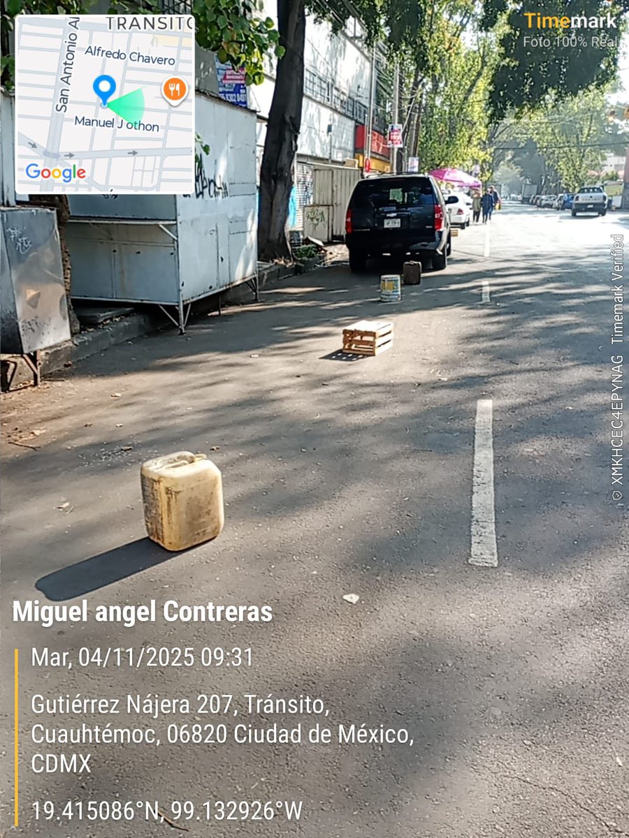 erikayazminrg's tweet image. Retiramos aparta lugares de la Col. Tránsito.
Cada petición es atendida #ElPoderEnTusManos