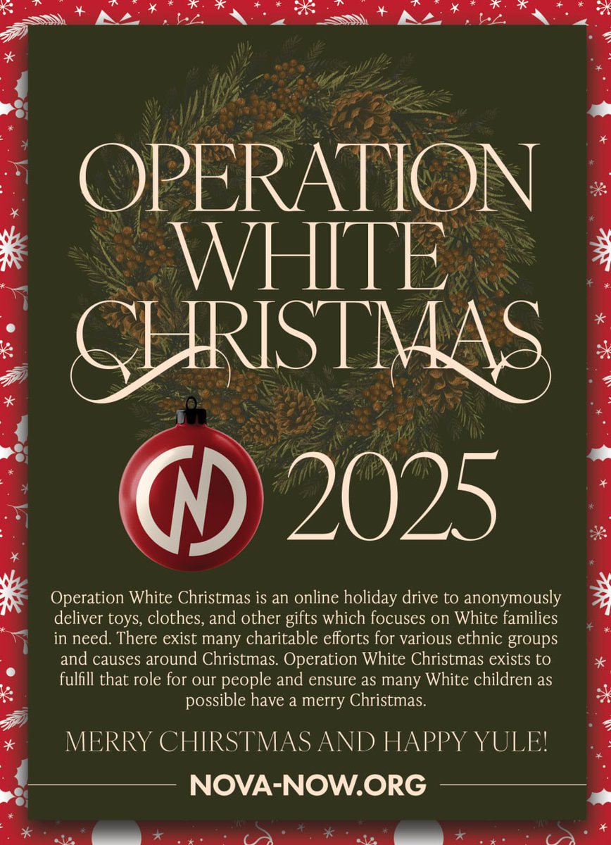 NOVANOWUSA's tweet image. NOVA is very proud to present the first list for Operation White Christmas! There are many more lists to come. If you have the means this year, please consider donating anonymously to a family in need by purchasing items from the Amazon registries below.
To ensure anonymity,…