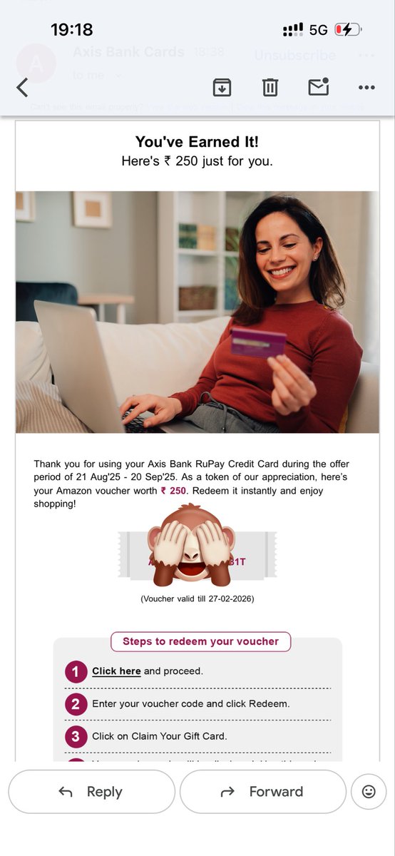 kikku_ra_kikku's tweet image. Just received ₹250 Amazon Pay Gift Card 🎉 — Really I don’t know the offer 😝 #ccgeeks #creditcardguide #creditcard