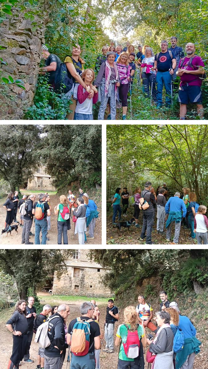 Amb l'esperit de la Flama👩🏻‍🦽🧑🏻‍🦽#ObjectiuFlamaCanigó Can Viader – carena de Can Noguer – Can Noguer – Can Magrau (Can Mas Grau) – Fonts del Cabrer – Cal Cabrer – Castell de Favars (Cal Punxó) – Can Gironés (Can Ferrer Crous). Matí ple de 🌿natura, bon entorn 🍂🍁i millor companyia🔥