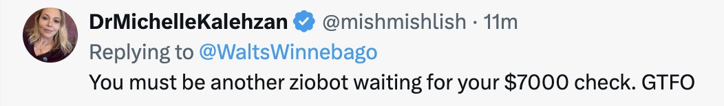 If you come across this weird one, she blocks you so you cannot respond to her. Best to block her on sight, she's a fraud, cannot even spell cheque ! 😂😂😂