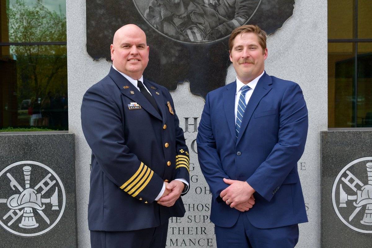 CityofUA's tweet photo. Meet Upper Arlington's newest Firefighter/Paramedic! 🚒 🔥 Sworn in this August, Josh Hines recently graduated from the @OhioFireAcademy, completing hands-on training in fire suppression, rescue, hazardous materials, and emergency medical care. #UAFD #UpperArlington https://t.co/GODFDJwUVq