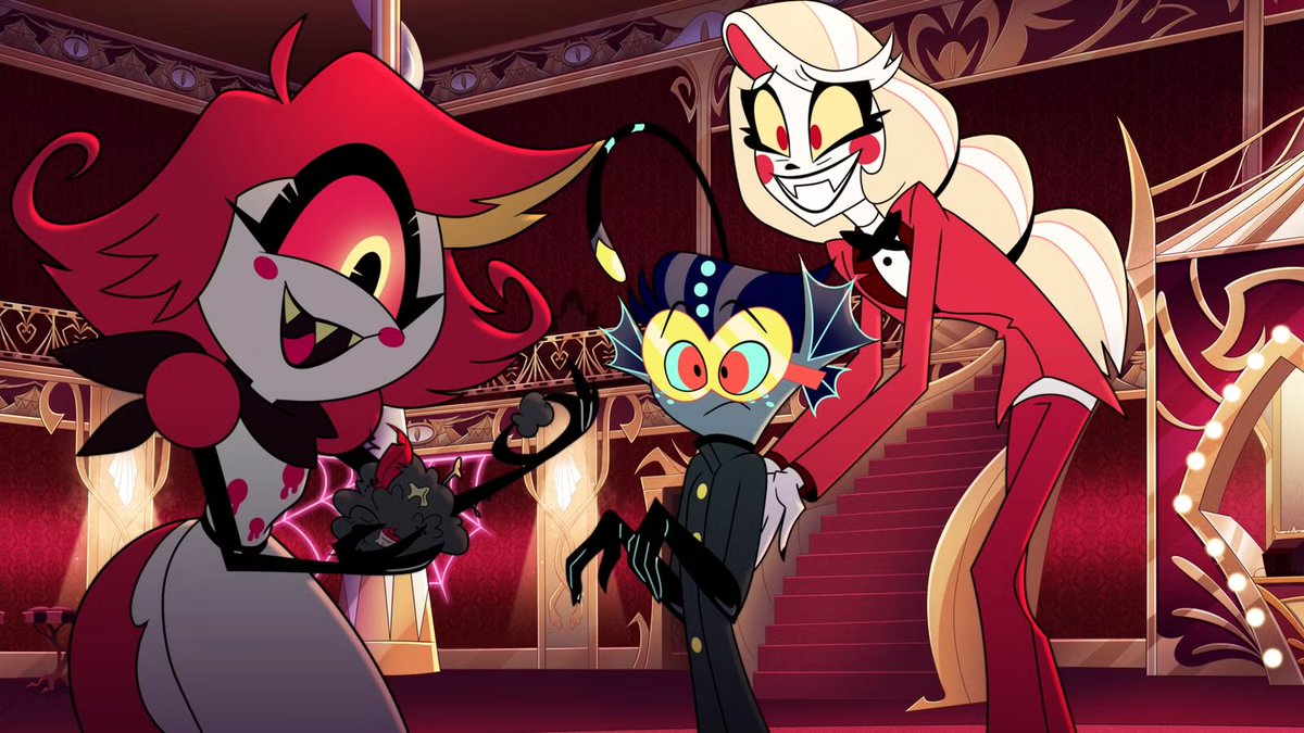 FreeRosedark's tweet image. “Wh-where am I? What the hell happened to me!?”
“Welcome to the Hazbin Hotel Mr Cheney, where lost souls can be redeemed!”