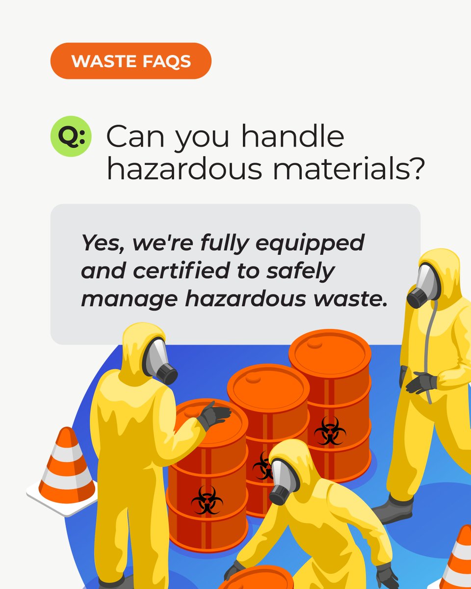 Hazardous waste doesn't have to be risky ⚠️

We safely manage, transport and dispose of hazardous materials to help keep your business compliant, your team safe and the environment protected. 

#HazardousWaste #WasteManagement #Compliant #EJShanley