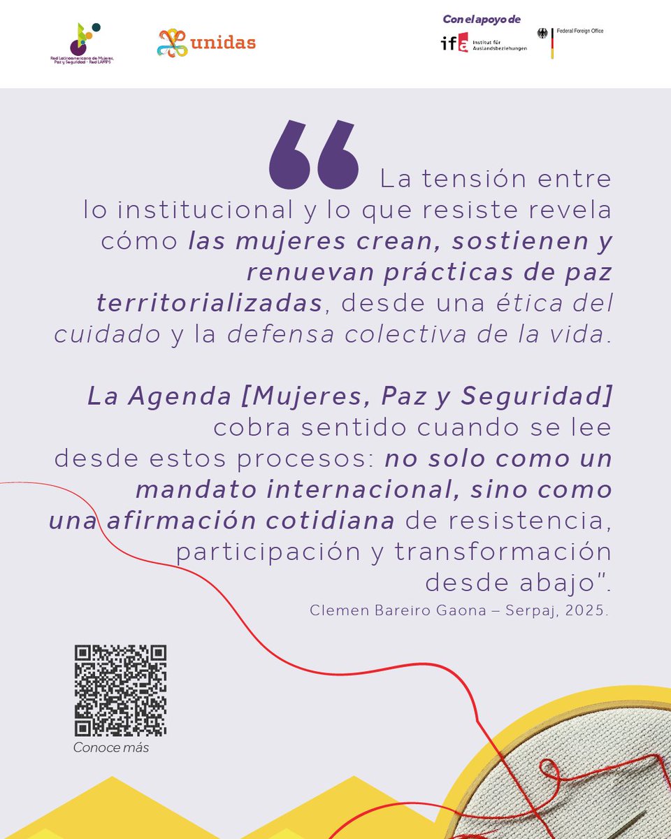 Las mujeres en América Latina y el Caribe han impulsado la Agenda de Mujeres, Paz y Seguridad incluso antes de la R1325. 💜🌎

¿Qué otras formas de participación se te ocurren?
Muy pronto conocerás más, con apoyo de <a href="/ifa_de/">@de'ifa_aprilia</a>.

#AgendaMPS #RedLAMPS #SeguimosUnidas #25añosR1325