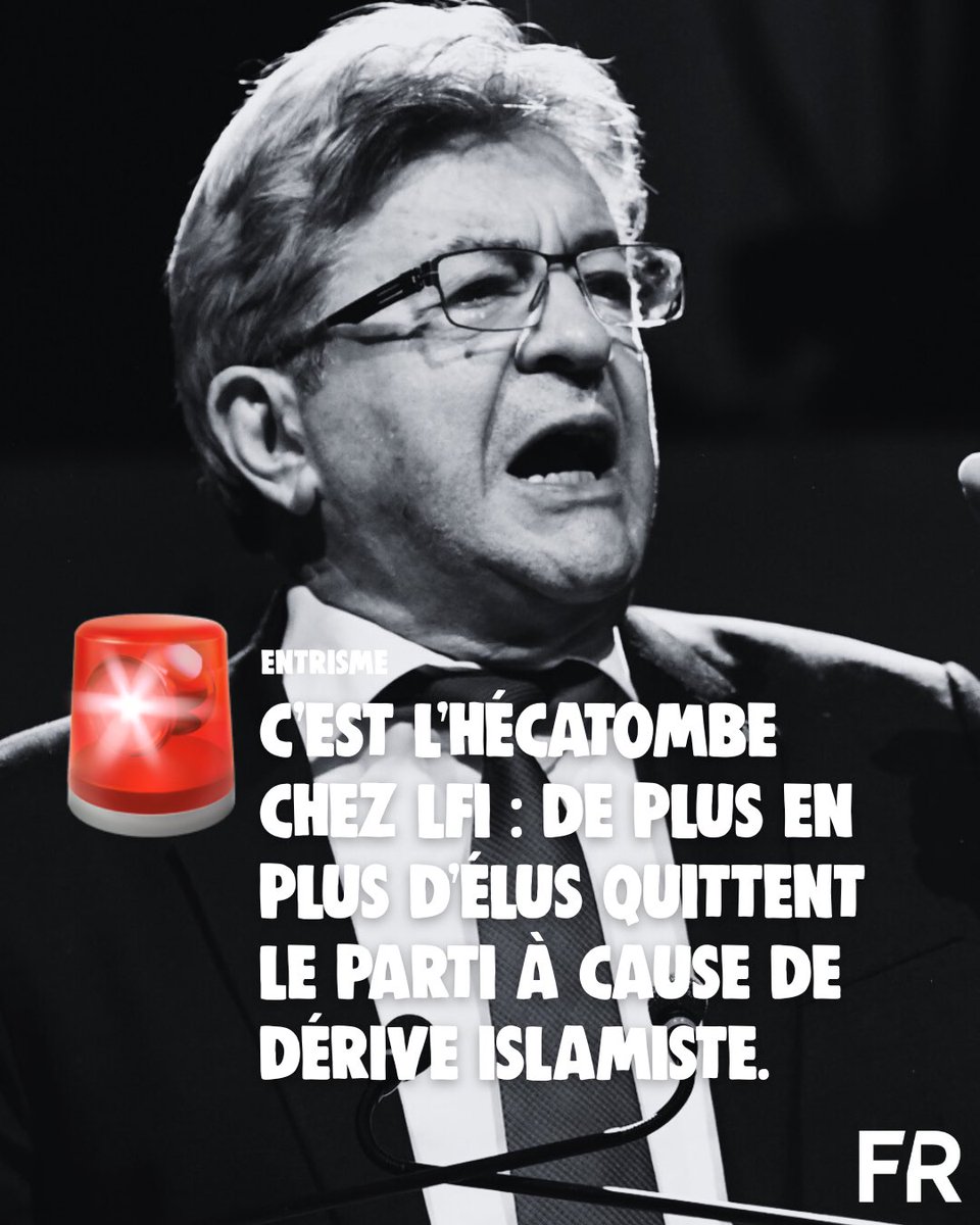 FrontRep's tweet image. 🚨 Alerte dérive islamiste chez LFI

Nouvelle crise chez La France insoumise : des élus quittent le mouvement, dénonçant un entrisme islamiste organisé dans le Nord.

👉 Selon une enquête du Point, des militants proches de la mouvance Iquioussen, prônant un islam politique…