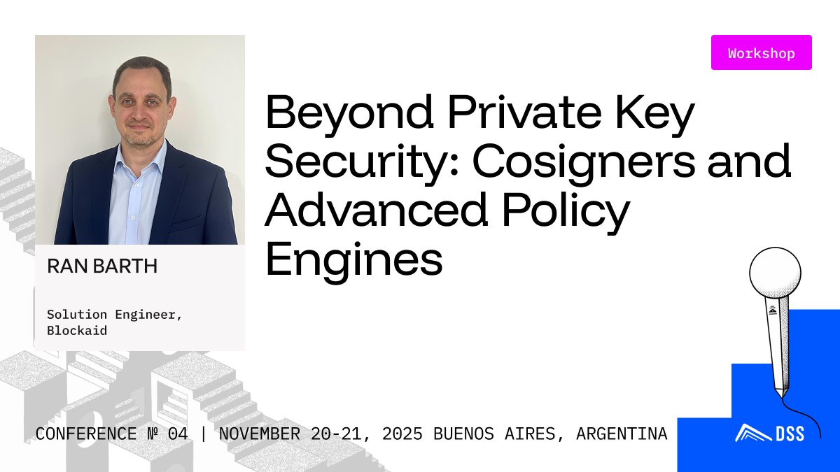Private keys were meant to secure us, yet they often expose us.

At DSS, <a href="/ranbarth/">Ran Barth</a> of <a href="/blockaid_/">Blockaid</a> explores how cosigners and advanced policy engines can prevent deceptive transactions by simulating, validating, and visualizing them in real time for true self-custody security.