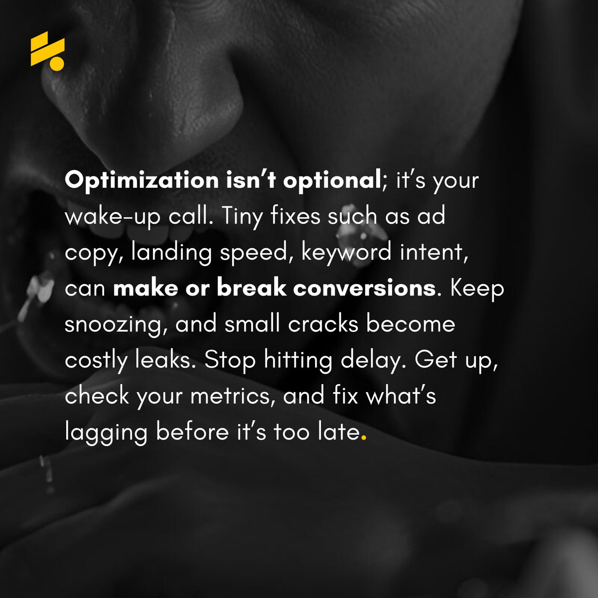 splitrundigital's tweet image. Hitting snooze on your campaigns? The longer you wait to optimize, the harder it hits later. Wake your strategy up before performance sleeps for good.

#MarketingStrategy #CampaignOptimization #PerformanceMarketing #DigitalMarketing #SplitrunCrossover #Splitrun