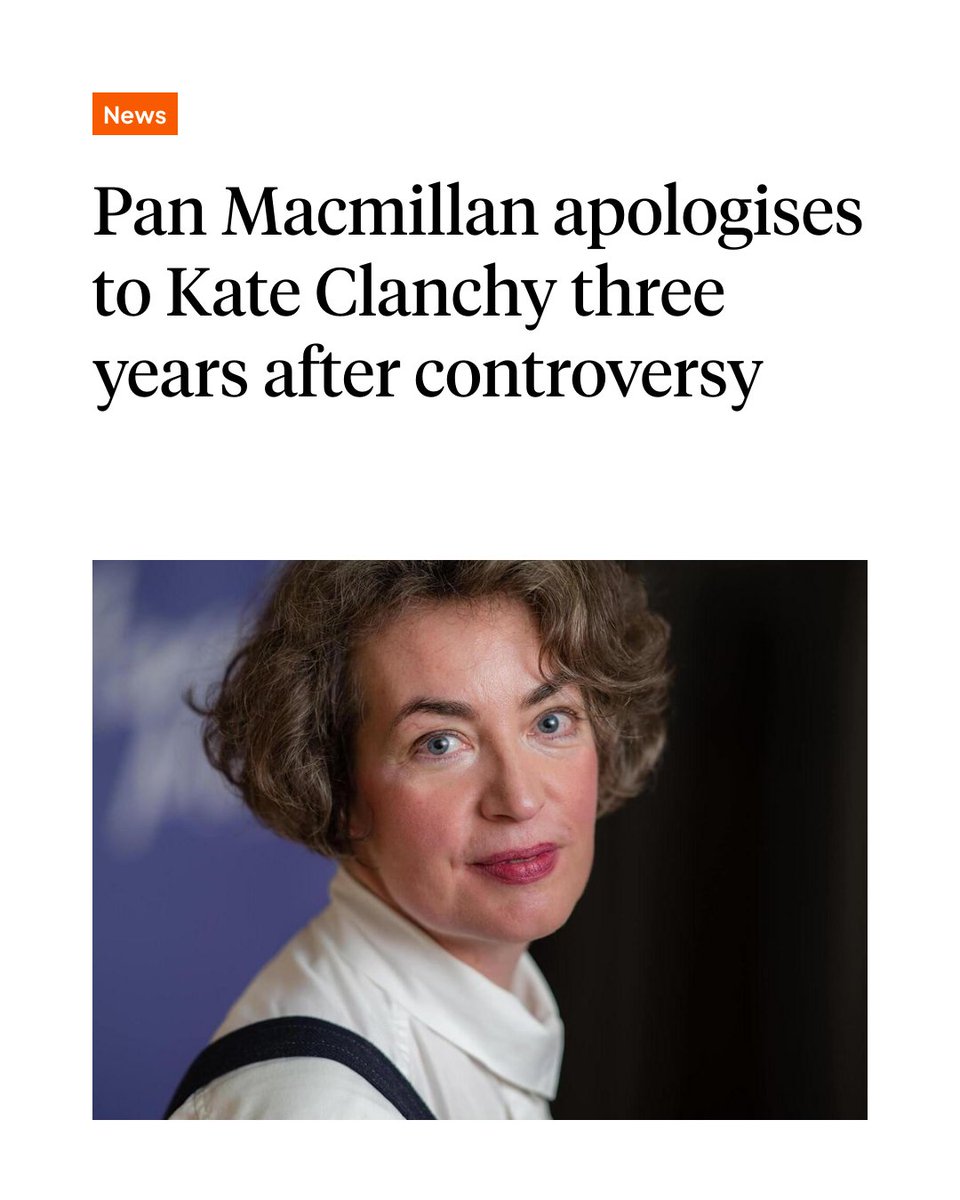 Pan Macmillan has apologised to its former author Kate Clanchy three years on from parting company with the writer after she was accused of racial stereotyping, an accusation she denies 👇