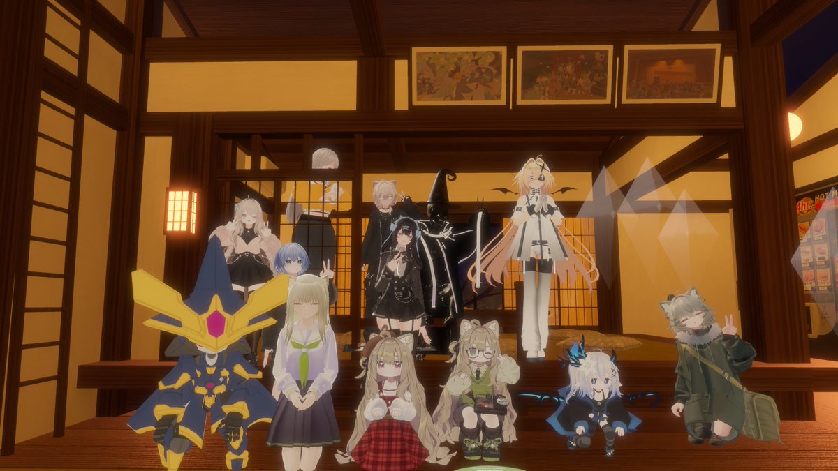 #VRC初心者の待合所

同期会でいっぱい遊んでもらいました～！
また遊んでください！
（集合写真何名か読み込みなっちゃった・・うう