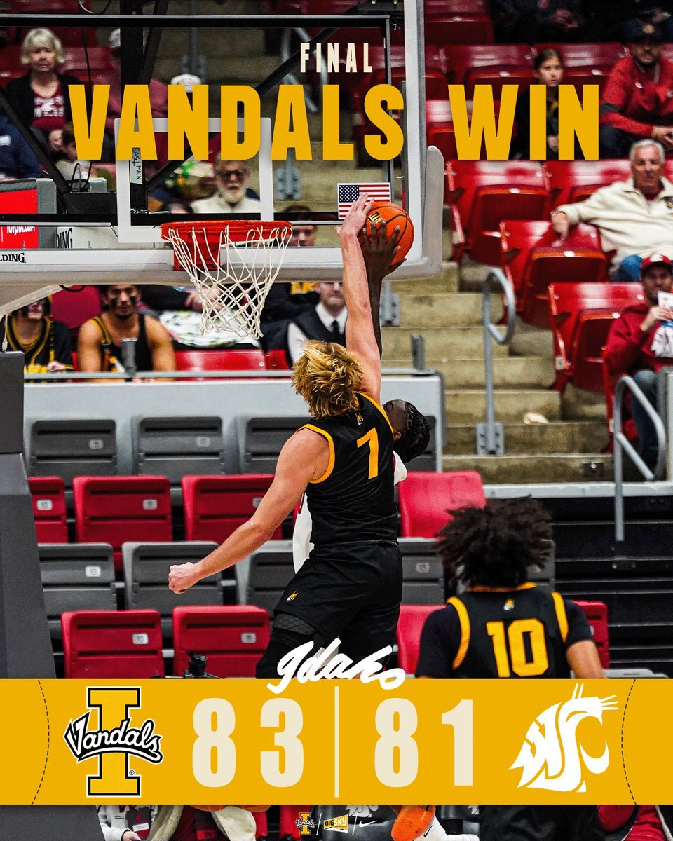 supportVSF's tweet image. The Palouse is Silver and Gold!! 💛🖤

@VandalHoops &amp;amp; @VandalWBB open the season with wins over WSU! The women’s first in 22 years &amp;amp; the men wire-to-wire!

Support their momentum and celebrate the wins:
WBB: giving.uidaho.edu/campaigns/depa…
MBB: giving.uidaho.edu/campaigns/depa…

#GoVandals #VsUP