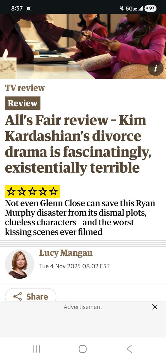 kingbealestreet's tweet image. They didn't lift the review embargo for All's Fair until this morning after it premiered and this is killing me