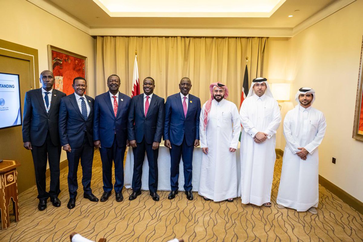 WilliamsRuto's tweet photo. We are strengthening the Kenya–Qatar financial partnership to unlock new investment, accelerate fintech innovation across our two markets, and expand targeted financial collaboration, including in Islamic finance.

In Doha, witnessed the signing of a landmark agreement between the Nairobi International Financial Centre Authority and the Qatar Financial Centre in Doha , a milestone that will position our nations as key gateways for capital flows between Africa and the Gulf.

This cooperation will deepen market access, support business expansion, and create opportunities for growth and jobs, a major step in advancing Kenya’s role as a regional financial hub and driving shared prosperity with our partners in Qatar.