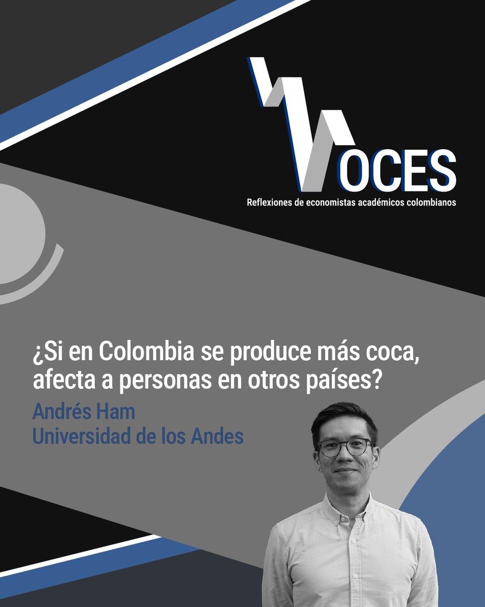 🌱 #Voces | ¿Si en Colombia se produce más coca, afecta a personas en otros países? 
🔗 bit.ly/3JwDy1q

📉 En #VocesDeEconomía, el profesor Andrés Ham -<a href="/ahamg/">Andrés Ham</a>- analiza cómo el aumento en la producción de coca genera impactos regionales. 
👉 Dos investigaciones en curso