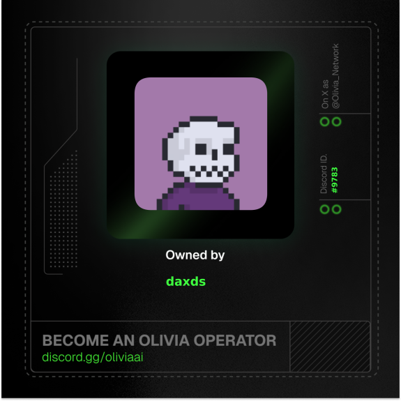 Billions of interactions.

Thousands of agents.

One network.

Claimed my Olivia Module and joined the infrastructure powering it all. 

You in? 

discord.gg/oliviaai