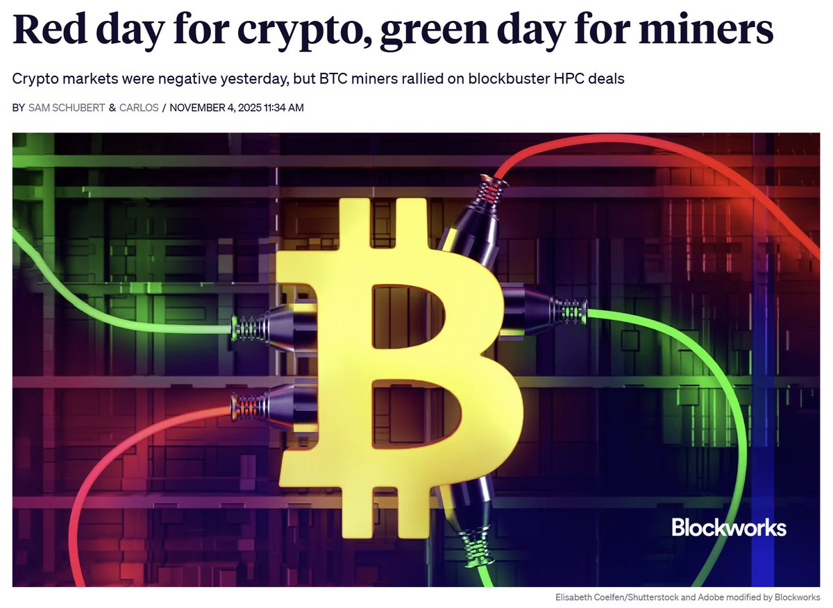 Crypto sold off as macro weakened, while BTC miners IREN and CIFR rallied  on new AI infrastructure deals