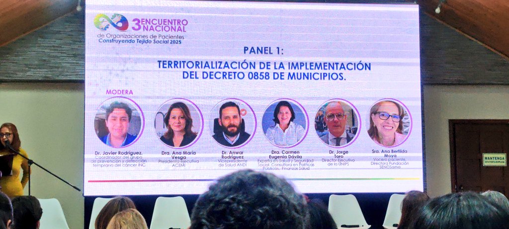 Hoy acompañando a <a href="/Pacientesco/">Pacientes Colombia</a> en el tercer encuentro nacional de Organizaciones de Pacientes. Analizando la medida cautelar del decreto 0858 y sus implicaciones.