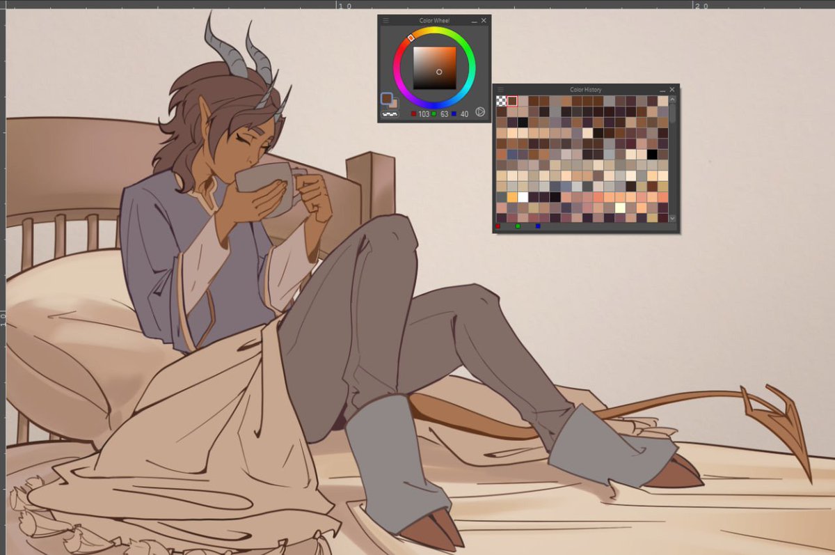 Silvkey_'s tweet photo. Wip
my boy looks like a pumpkin latte himself 
#wip #oc #dnd https://t.co/gVjZiYiIfP
