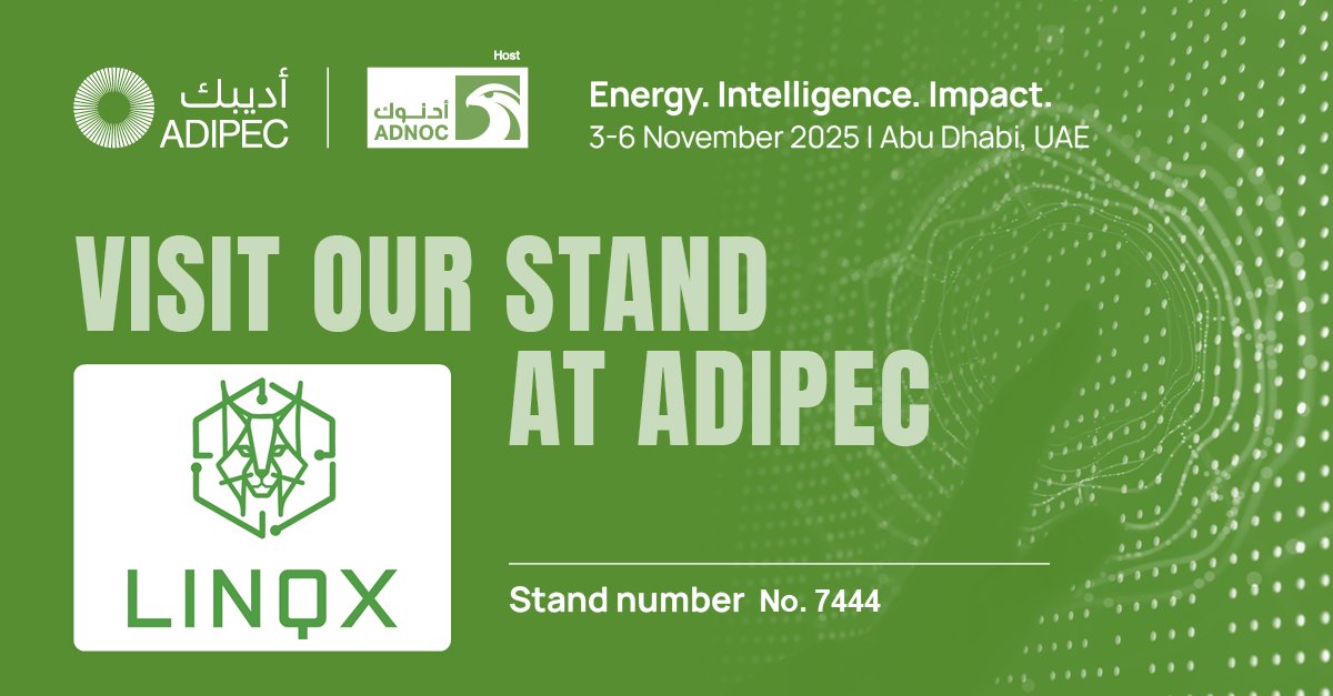 LinqxSolutions's tweet image. We&apos;re at ADIPEC! Come see us at Stand 7444, Nov 3–6 in Abu Dhabi. Let’s talk digital transformation in oil &amp;amp; gas.

#ADIPEC2025 #OnSite #Digitalsolutions #LINQX