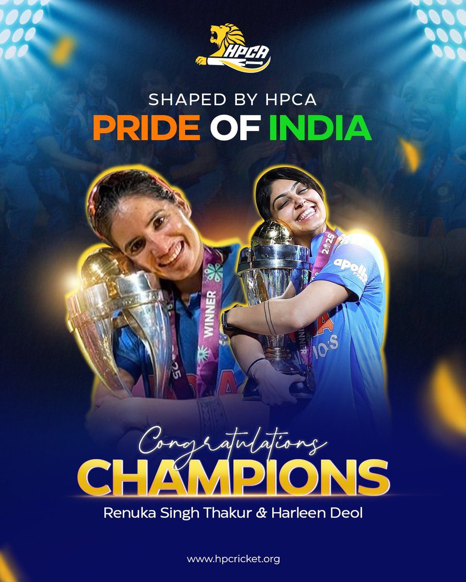 himachalcricket's tweet image. Nurtured by HPCA, crowned by the world,
congratulations to our champions! 🏆

#HPCACricket #RisingChampions #HPCA #CricketFamily #ProudMoment #YouthPower #FutureStars #WinningSpirit
