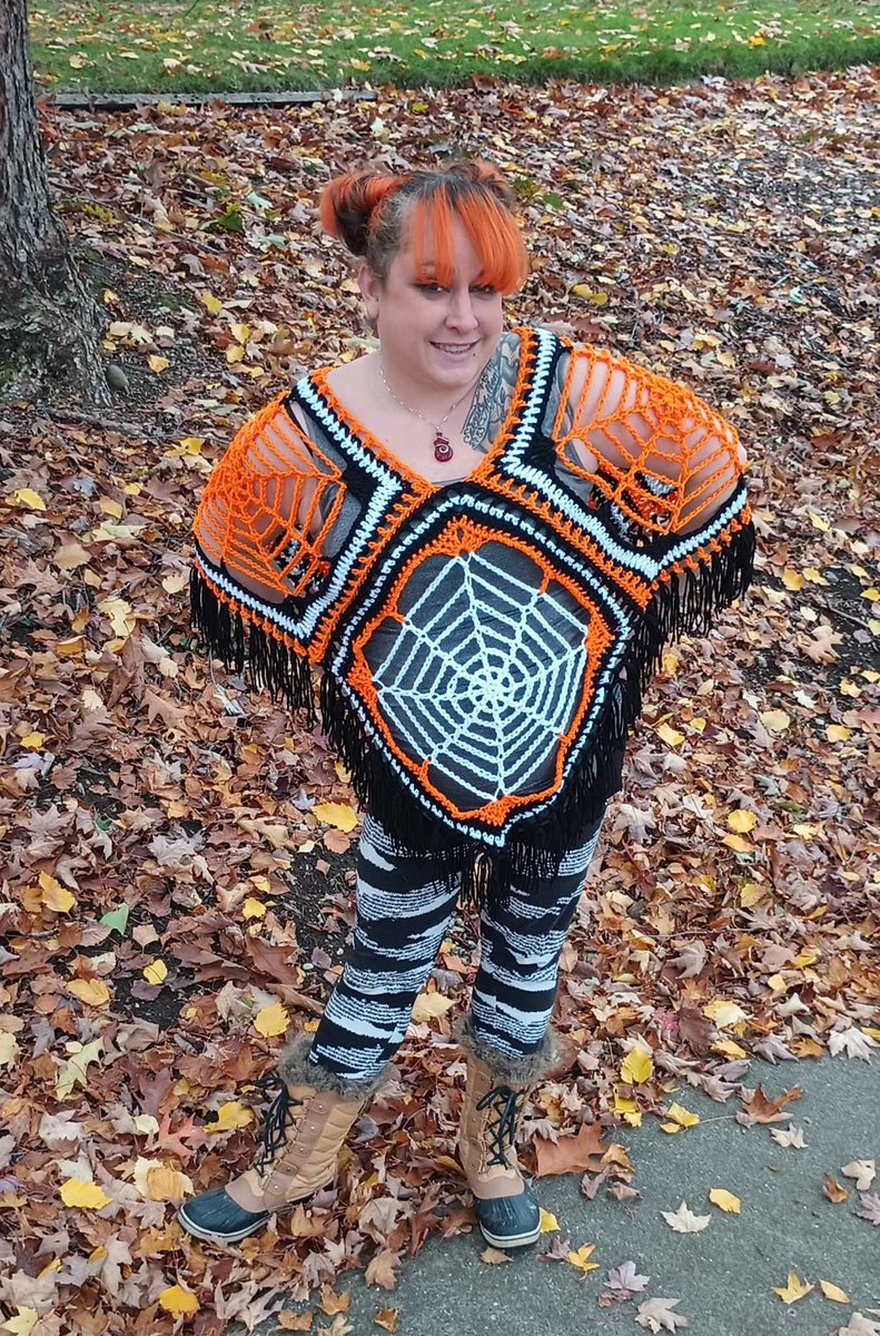 <a href="/kofi_button/">Ko-fi</a> Spiderweb poncho available in my shop!!