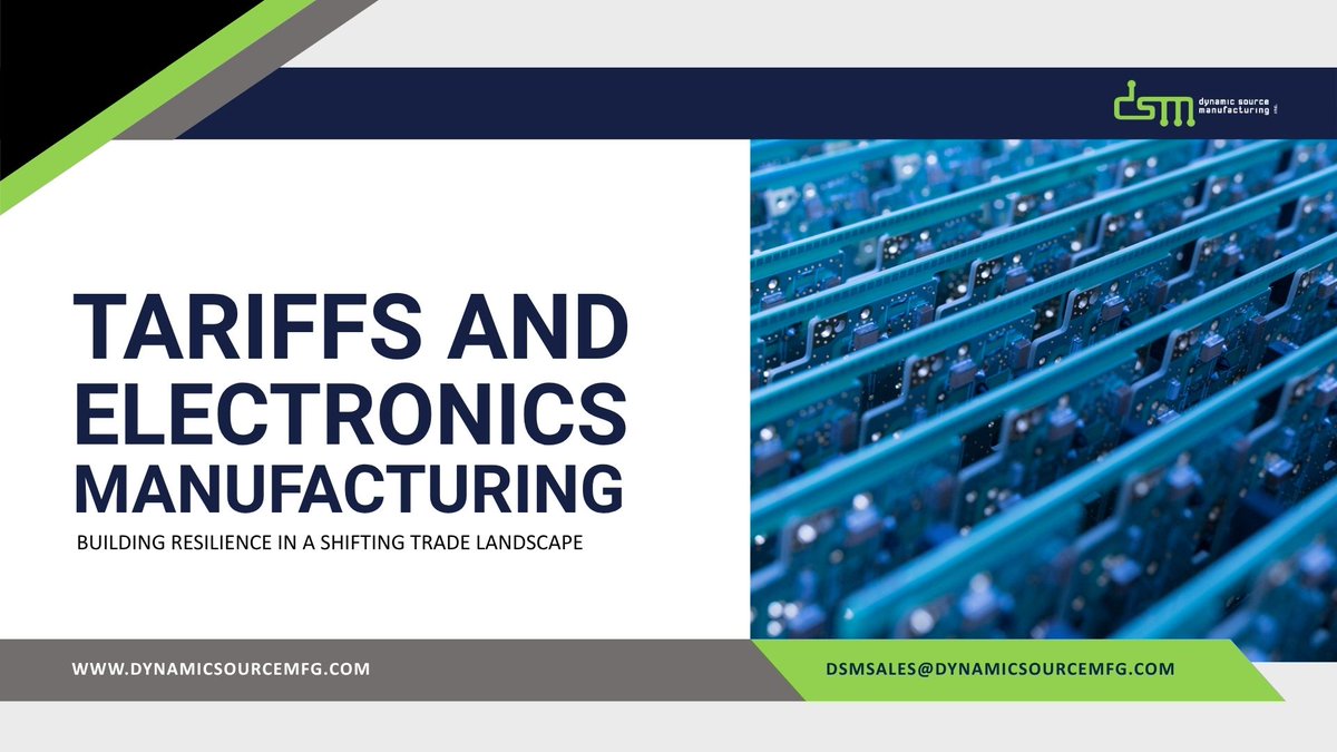 dynamicsource_'s tweet image. Tariffs are reshaping the future of North American manufacturing.
As trade dynamics evolve, OEMs are rethinking how and where products are built, balancing cost, quality, and supply-chain resilience. 

Read the full article: dynamicsourcemfg.com/tariffs-in-ele…