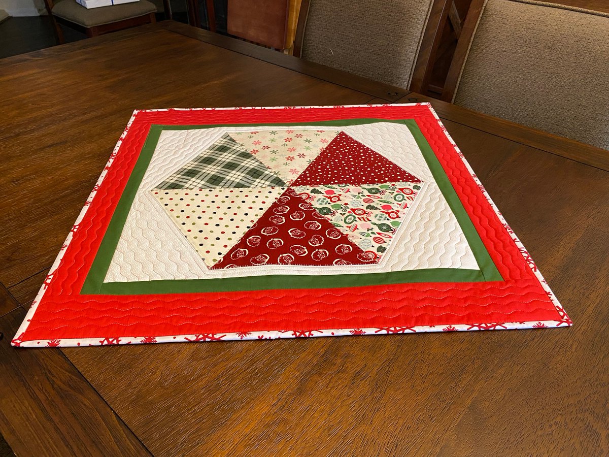 angelhw1956's tweet image. Quilted Christmas  Table Topper tuppu.net/7c6c8600 #TeaTimeQuiltsnMore #Etsy #TableLinens