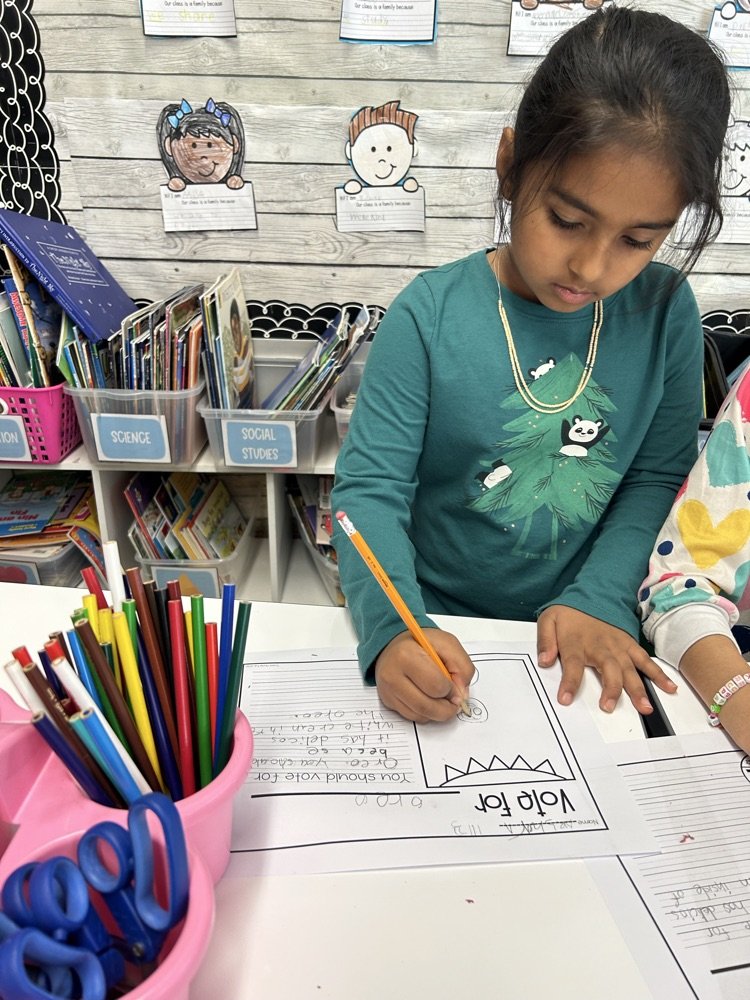 Play of the day... Election Day! Miss Thompson and Mrs. Masnica's 1st graders learned about voting through their own class cookie election! Students created campaign posters, voted for their favorite candidate &amp; tallied the votes to elect our favorite cookie!
#GreatnessStartsHere
