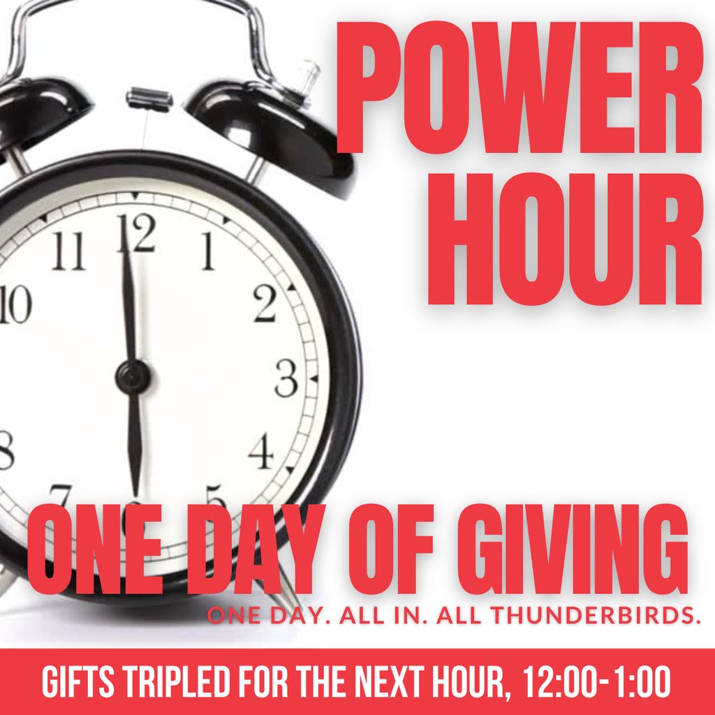 ⚡️ Power Hour starts at NOON!
From 12–1 PM, every dollar you give will be TRIPLED — making your impact three times stronger! 💙❤️

Let’s go ALL IN together and make this the most powerful hour of the day!
👉 Give now or set your reminder: lcchs.edu/page/oneday