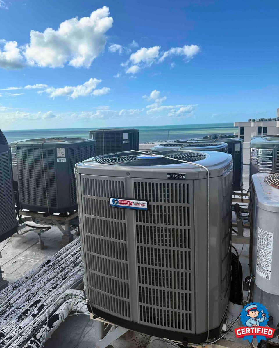 thinkcertified's tweet image. Paradise installs? Just another day keeping SWFL cool 🌴☀️ When your view looks this good, you know you called the right team for the job.

#CertifiedCooling #SWFLStrong #BeachsideComfort #ThinkCertified #BlueRibbonService