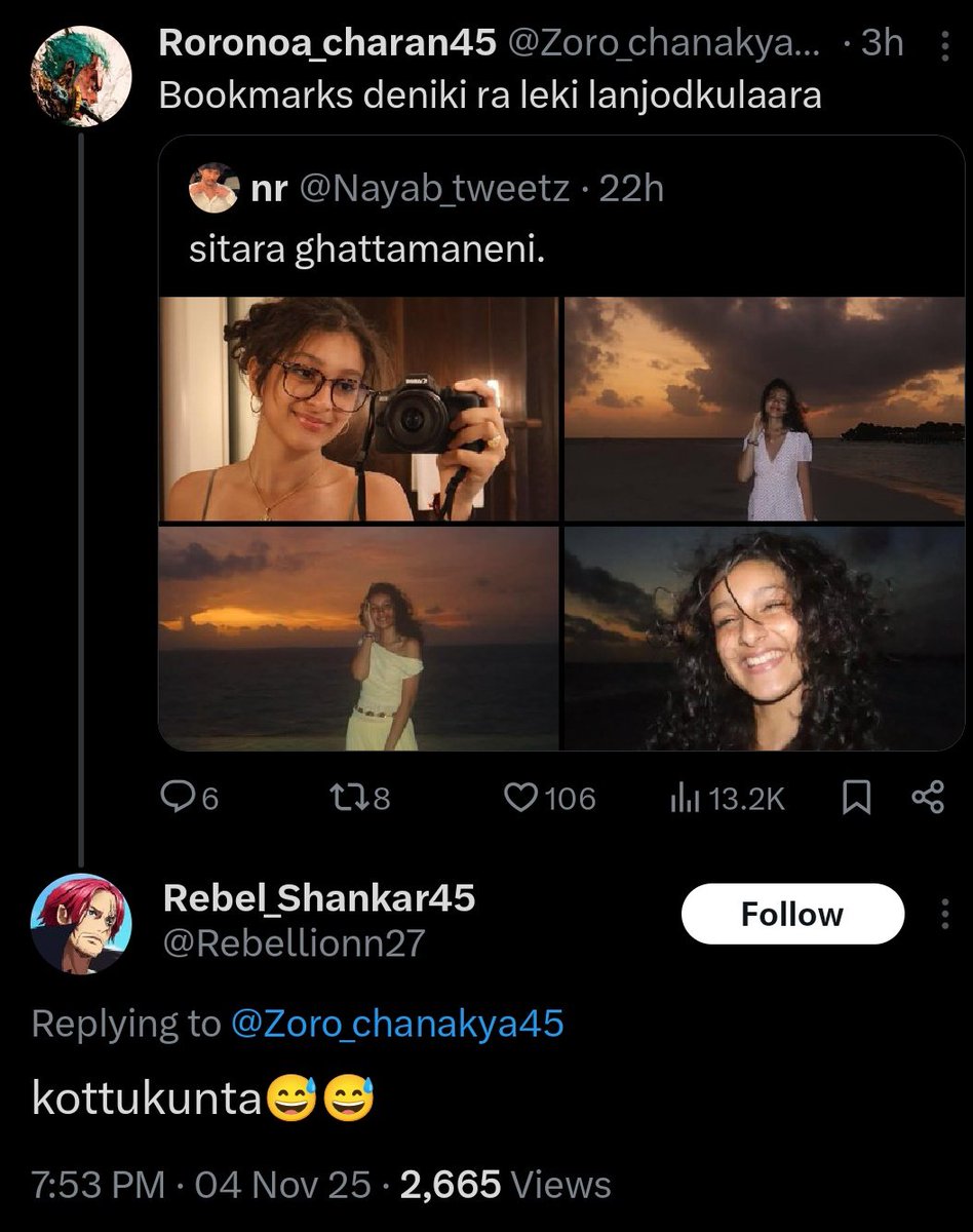 <a href="/Rebellionn27/">Rebel_Shankar45</a> <a href="/Zoro_chanakya45/">Roronoa_charan45</a> Take a action <a href="/TelanganaCOPs/">Telangana Police</a> <a href="/TelanganaDGP/">DGP TELANGANA POLICE</a> ...veedni odilesta road la meeda padi rapes chestadu