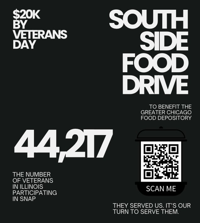 44,217 veterans in Illinois need food assistance. 

Can we get $20k by Veterans Day?

myfooddrives.org/team/782427
