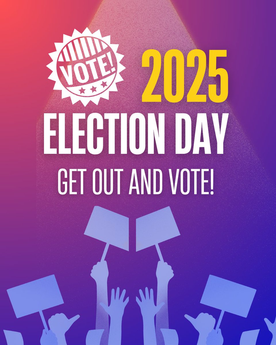 NicholasLence's tweet photo. Happy Election Day! Don't forget to go out to the polls today and vote. Polls in New York City close at 9 pm. You can find your poll site at https://t.co/rO6rI5essW. Your voice matters! 🇺🇸🗳
 
#ElectionDay #Election2025 #vote #nycmayor #nycelection https://t.co/2B7AnL8rPr
