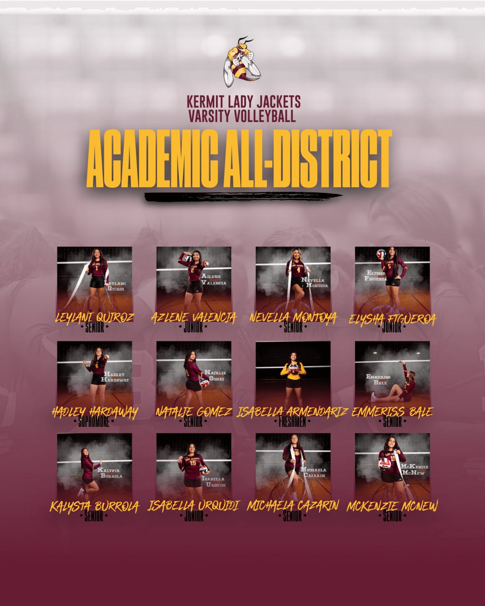 District Honorable Mention and Academic All-District. Congratulations girls!