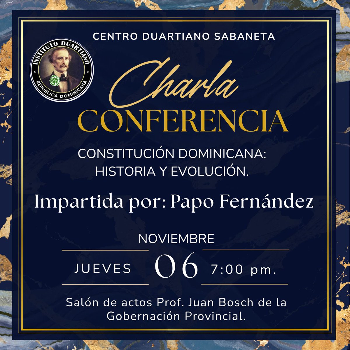 Este jueves 6 de noviembre.
Ahí nos vemos…