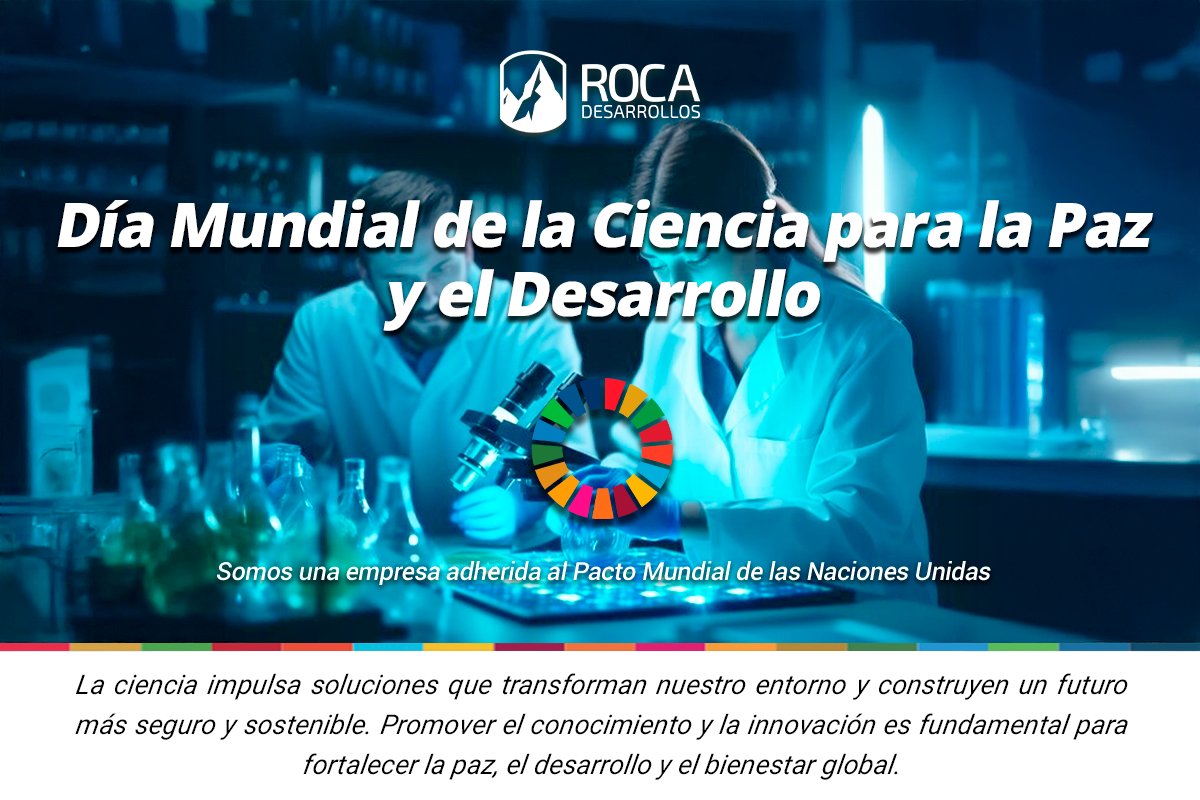 ROCADesarrollos's tweet image. En el marco del 𝐃𝐢́𝐚 𝐌𝐮𝐧𝐝𝐢𝐚𝐥 𝐝𝐞 𝐥𝐚 𝐂𝐢𝐞𝐧𝐜𝐢𝐚 𝐩𝐚𝐫𝐚 𝐥𝐚 𝐏𝐚𝐳 𝐲 𝐞𝐥 𝐃𝐞𝐬𝐚𝐫𝐫𝐨𝐥𝐥𝐨, en ROCA Desarrollos destacamos el papel de la investigación y la innovación como motores de soluciones que impulsan el bienestar social.

#DíaMundialDeLaCiencia